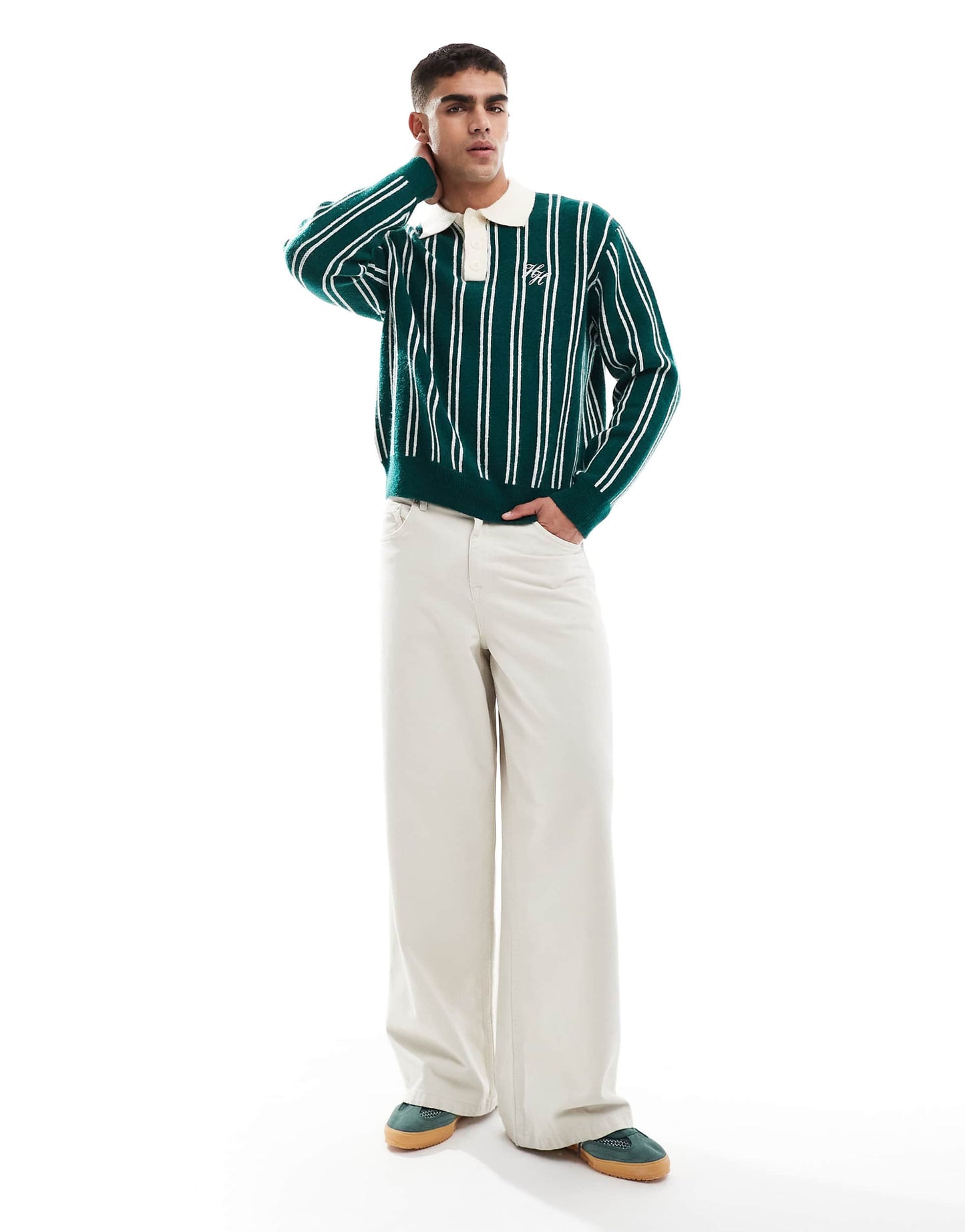 Stripe Knitted Polo