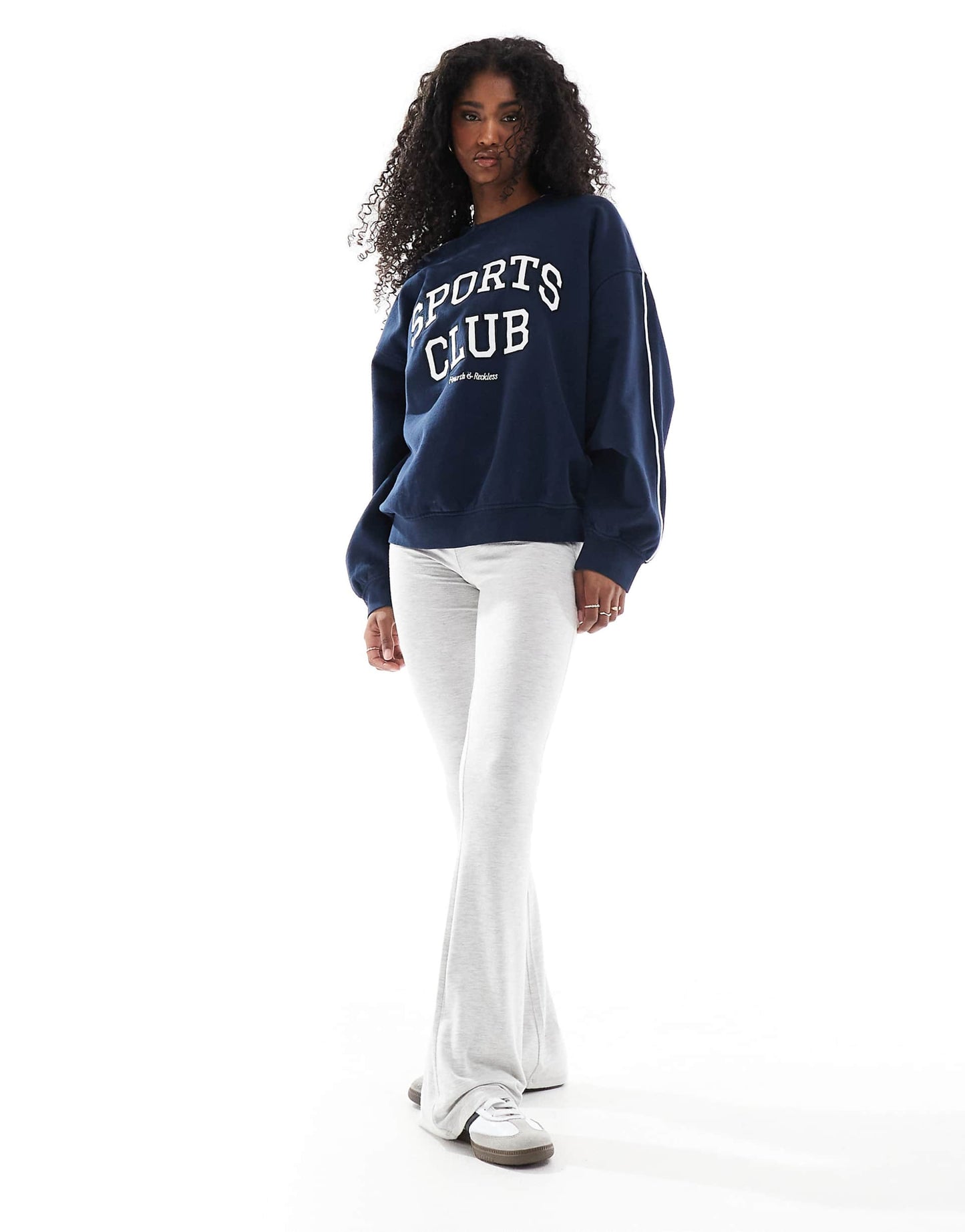 Sports Club Embroidered Logo Oversized Sweatshirt