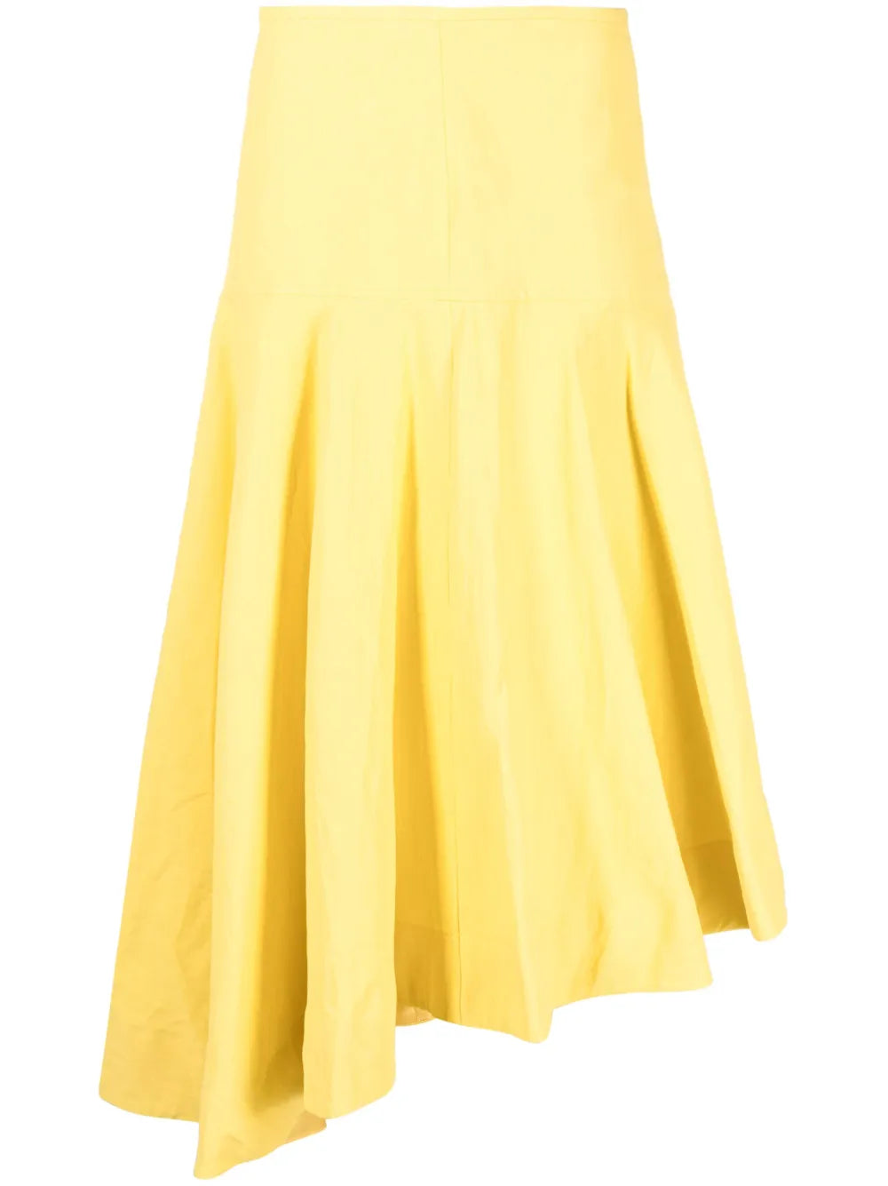 High-Low Linen Midi Skirt