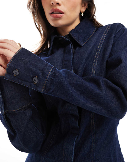 Denim Cinched Shirt