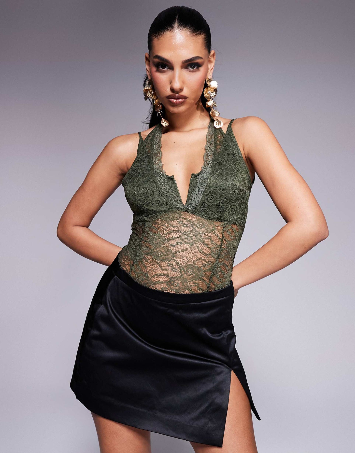 Strappy Layered Lace Cami Bodysuit