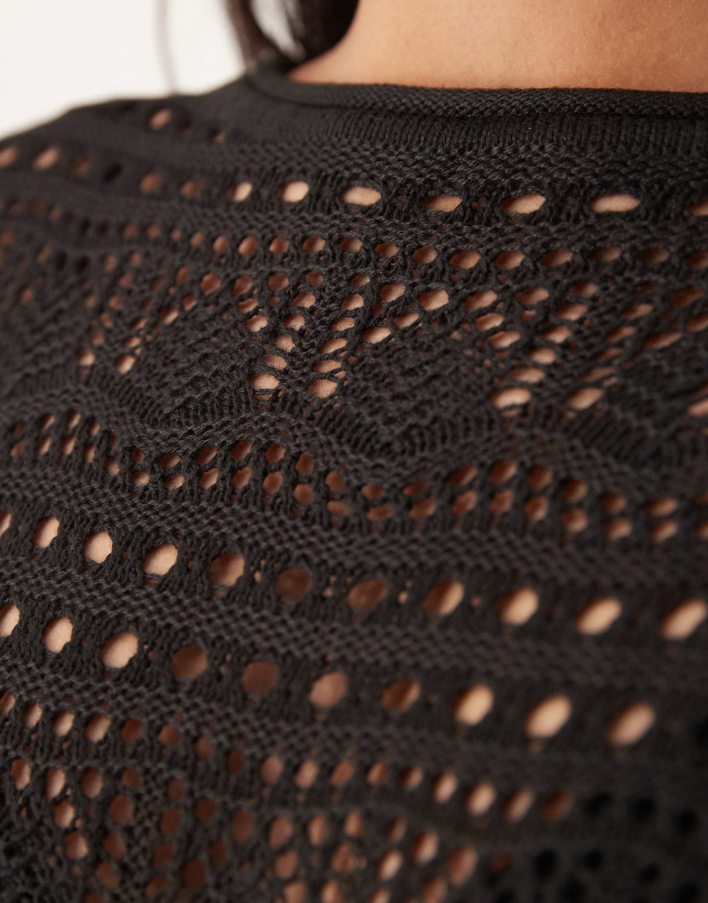 Boatneck Broderie Long Sleeve Top