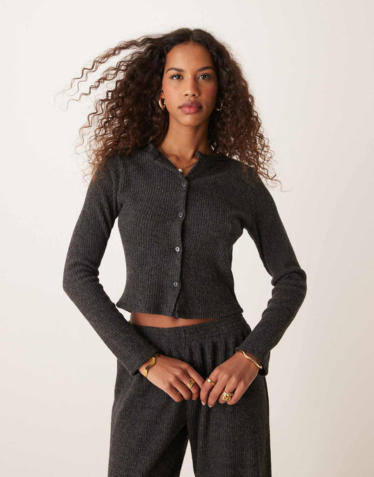Brushed Rib Cardi