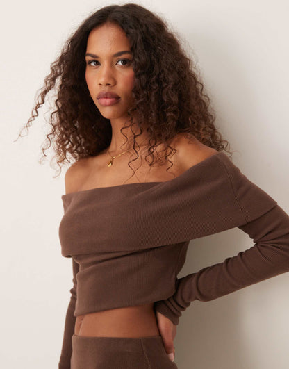 Deep Bardot Top