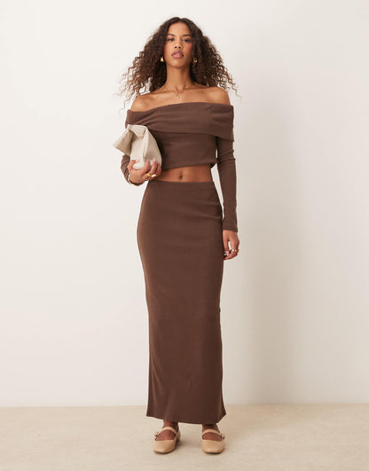 Deep Bardot Top