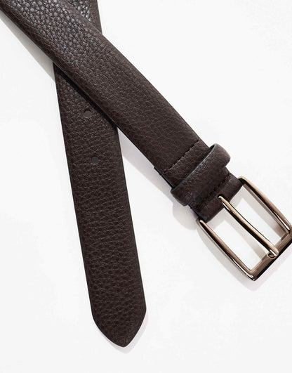 Faux Pebble Leather Belt