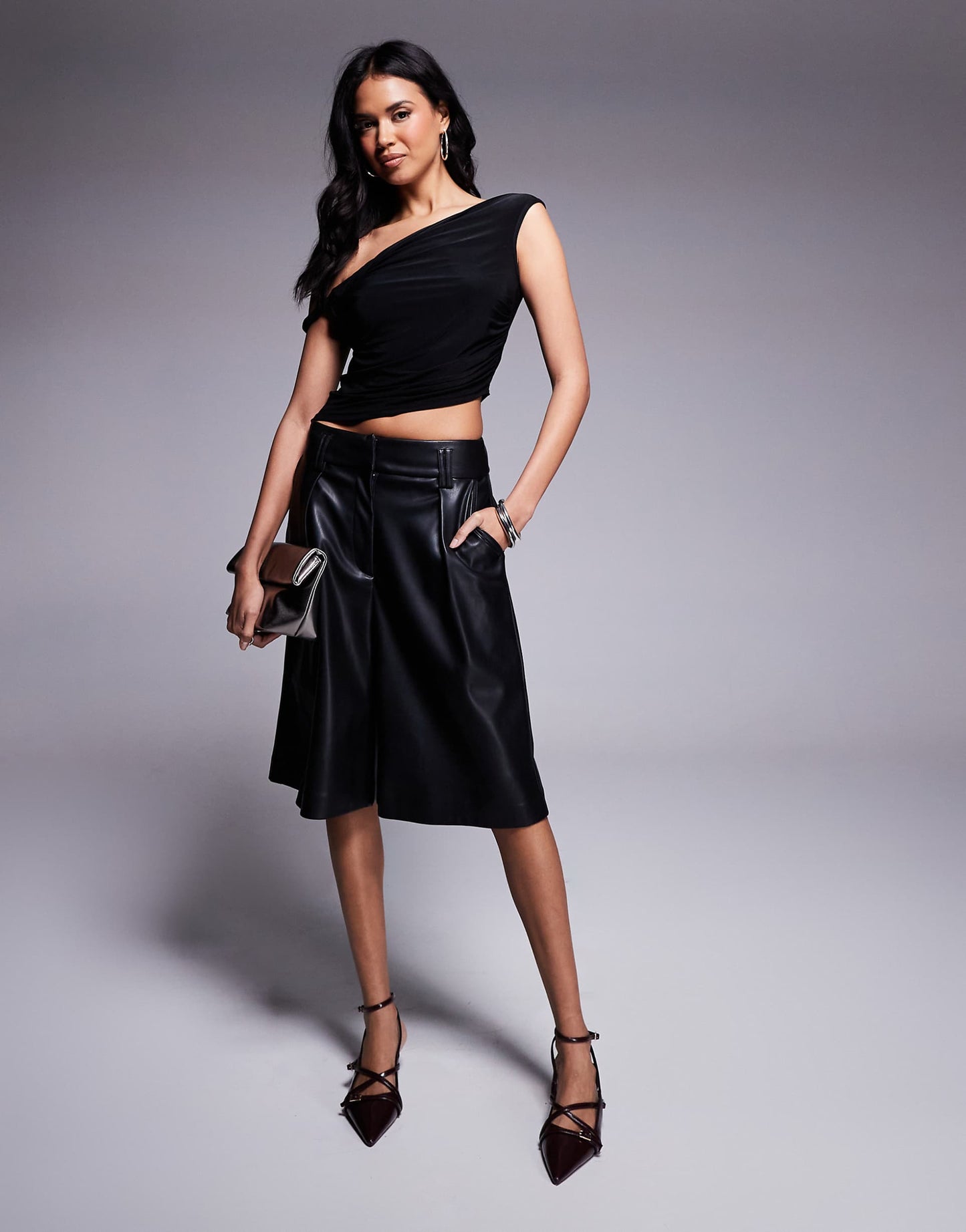 Faux Leather Bermuda Short