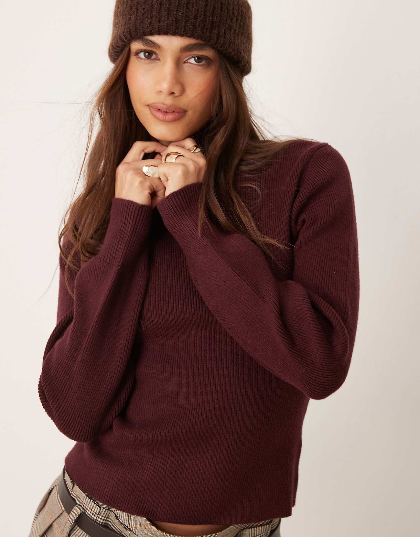 High Neck Knitted Jumper