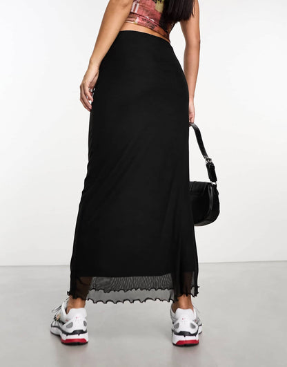 Mesh Midi Skirt