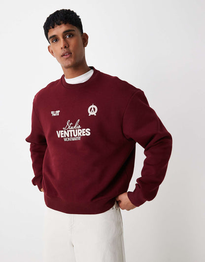 Oversized Cropped Sweatshirt