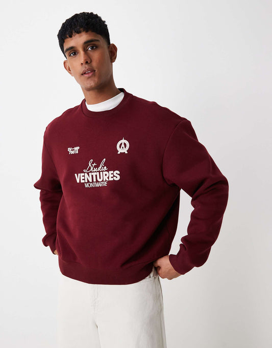 Oversized Cropped Sweatshirt