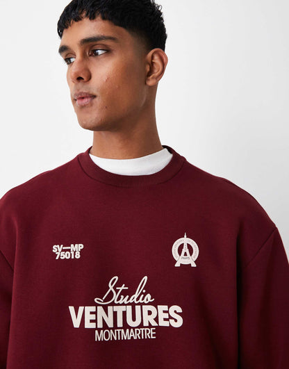 Oversized Cropped Sweatshirt