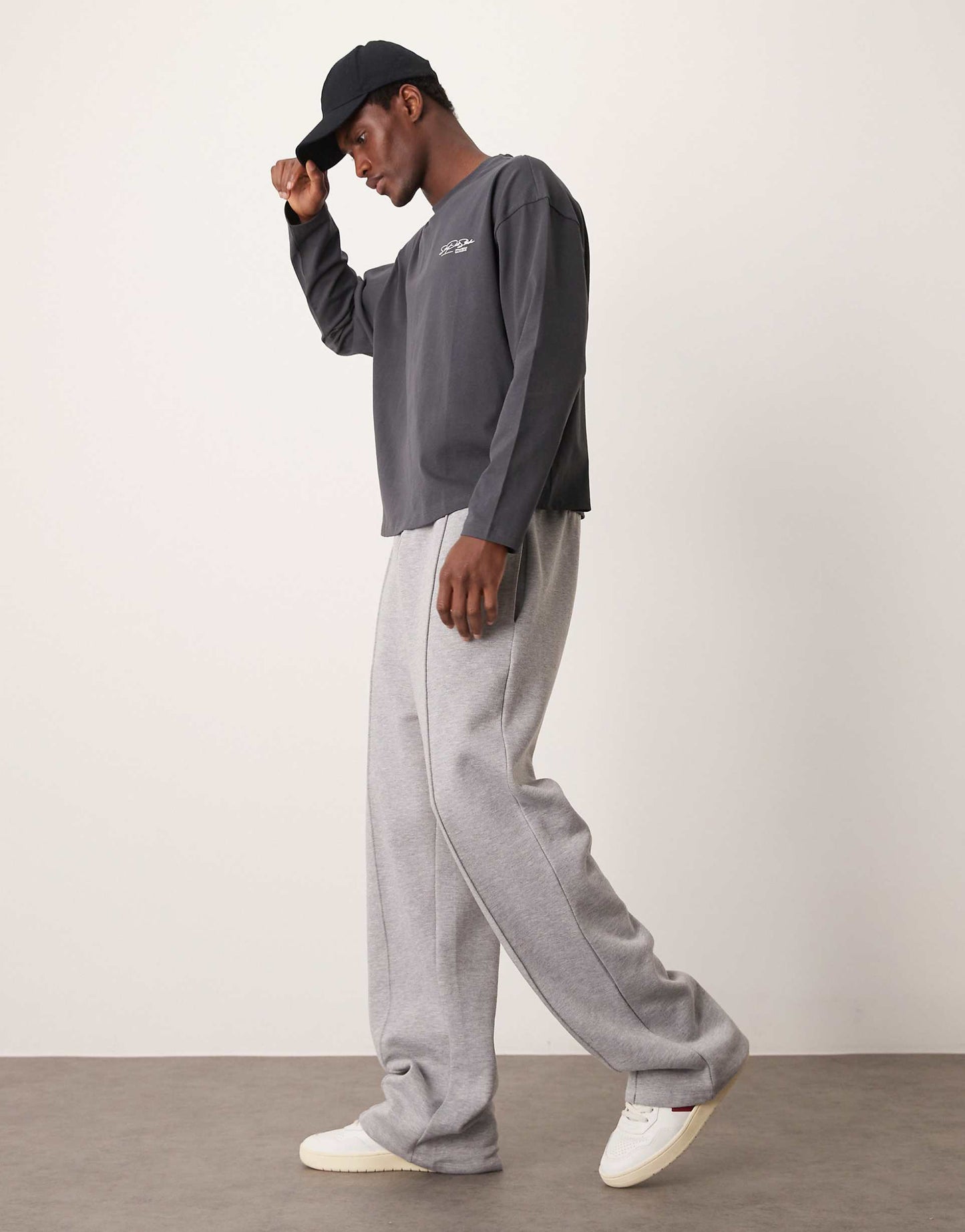 Oversized Boxy T-Shirt With Text Back Print