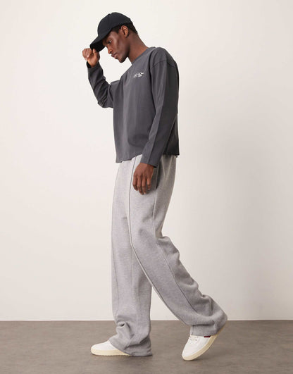 Oversized Boxy T-Shirt With Text Back Print