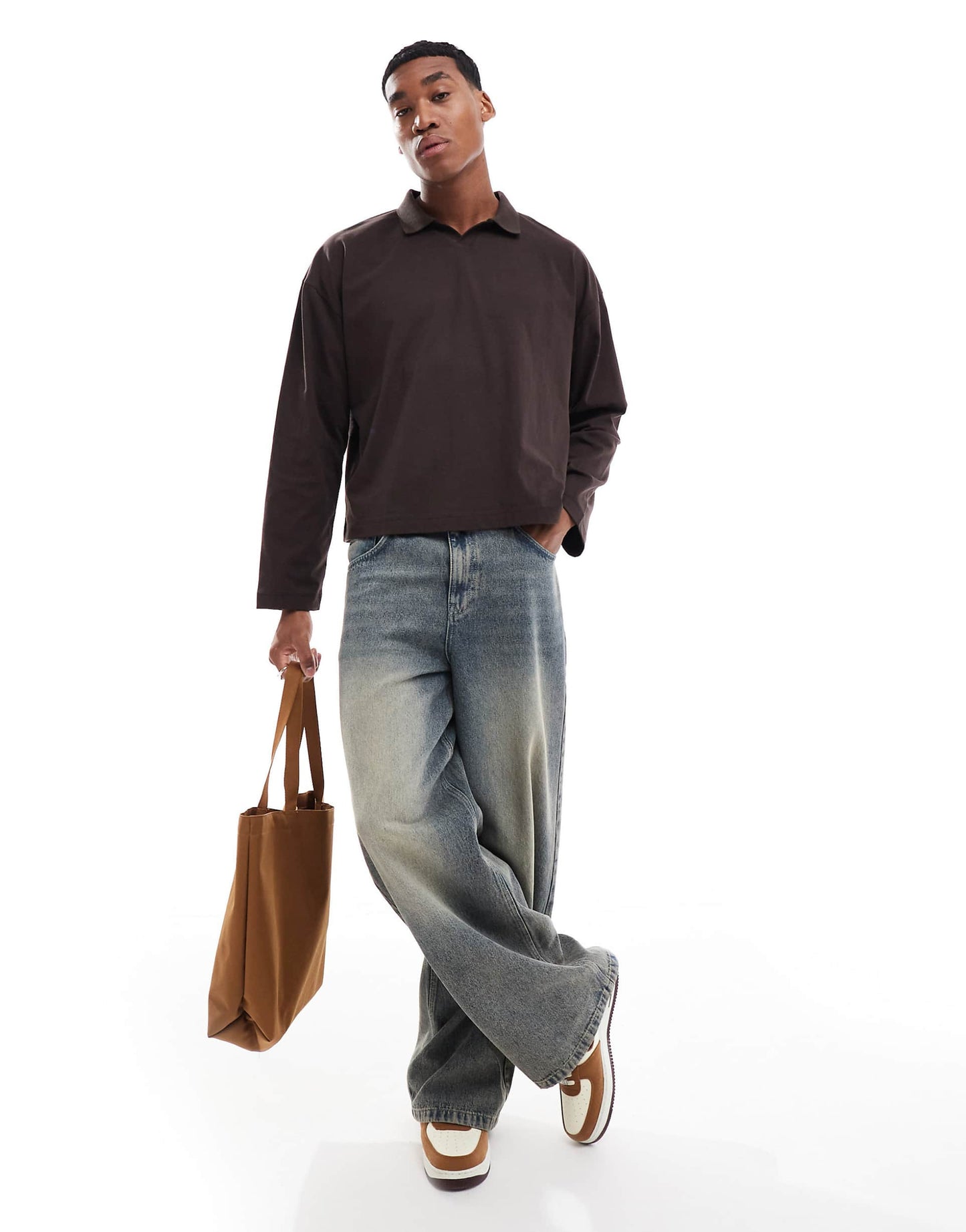 Heavyweight Oversized Boxy Long Sleeve Polo 240Gsm