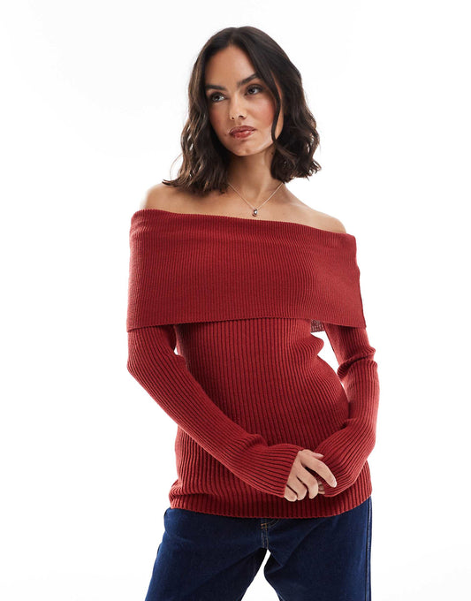 Knitted Bardot Top