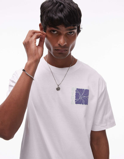 Hibiscus Stamp Short Sleeve T Shirt