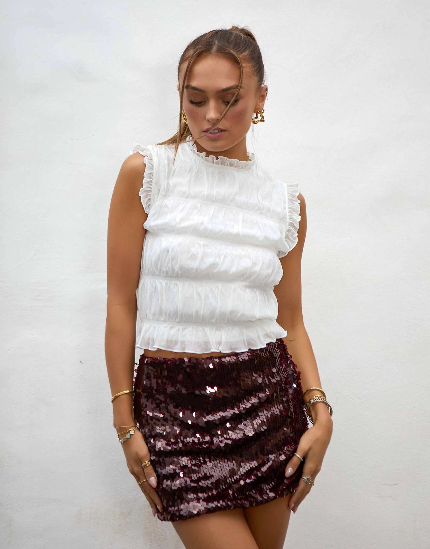 Sequin Mini Beach Skirt