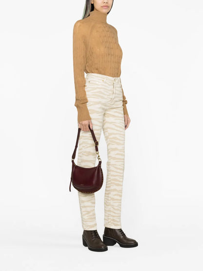 Cable-Knit Roll-Neck Jumper