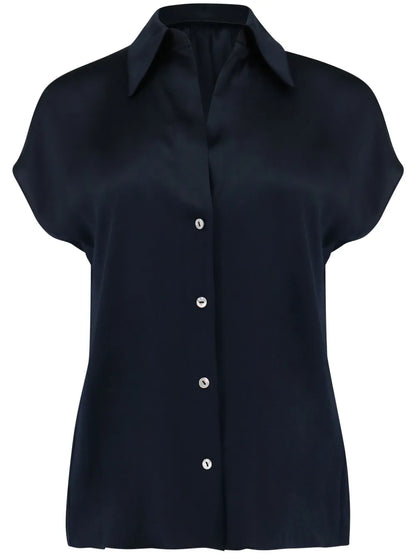 Short-Sleeve Silk Shirt