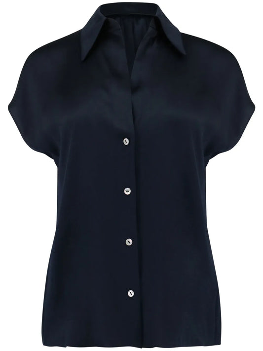 Short-Sleeve Silk Shirt