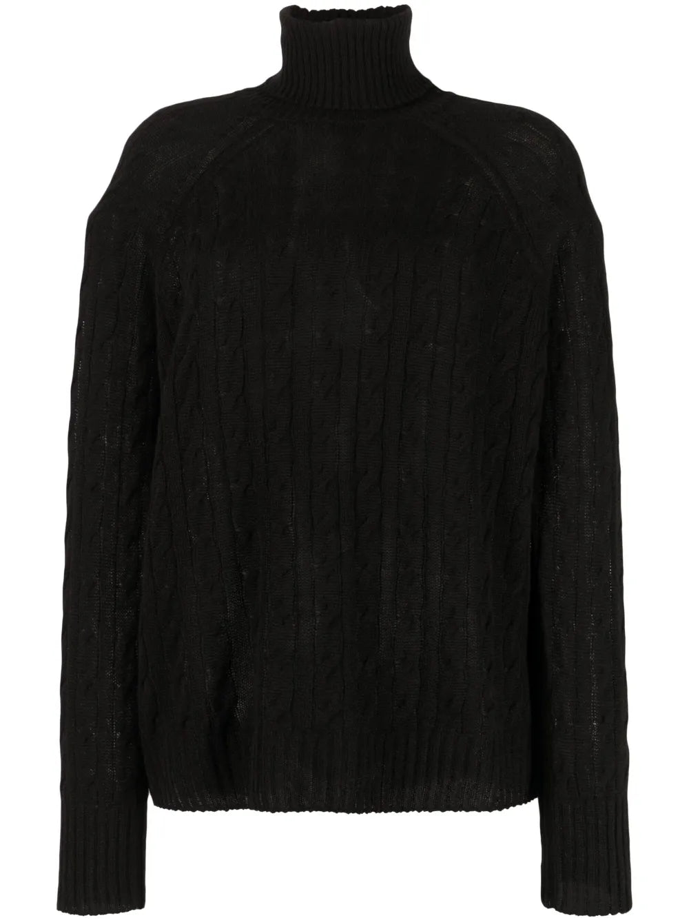 Cable-Knit Roll-Neck Jumper