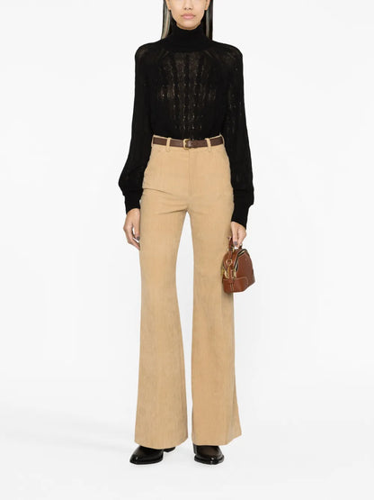 Cable-Knit Roll-Neck Jumper