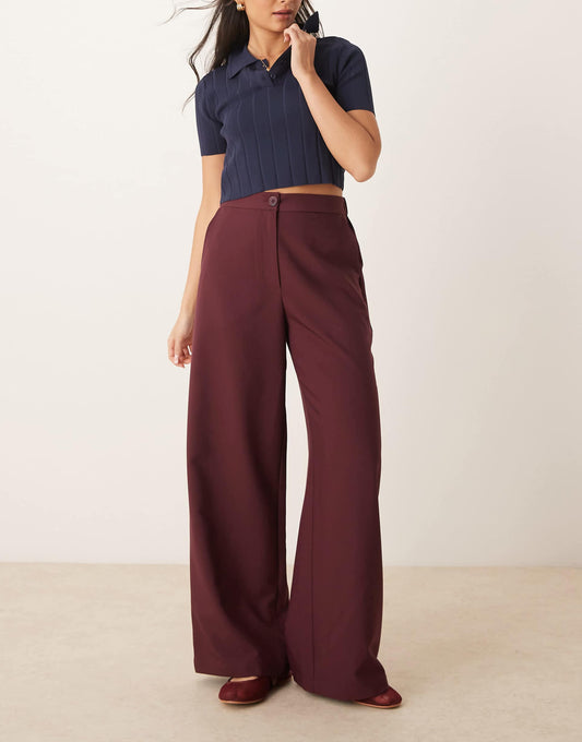 Tailored Relaxed Straight Leg Trousers