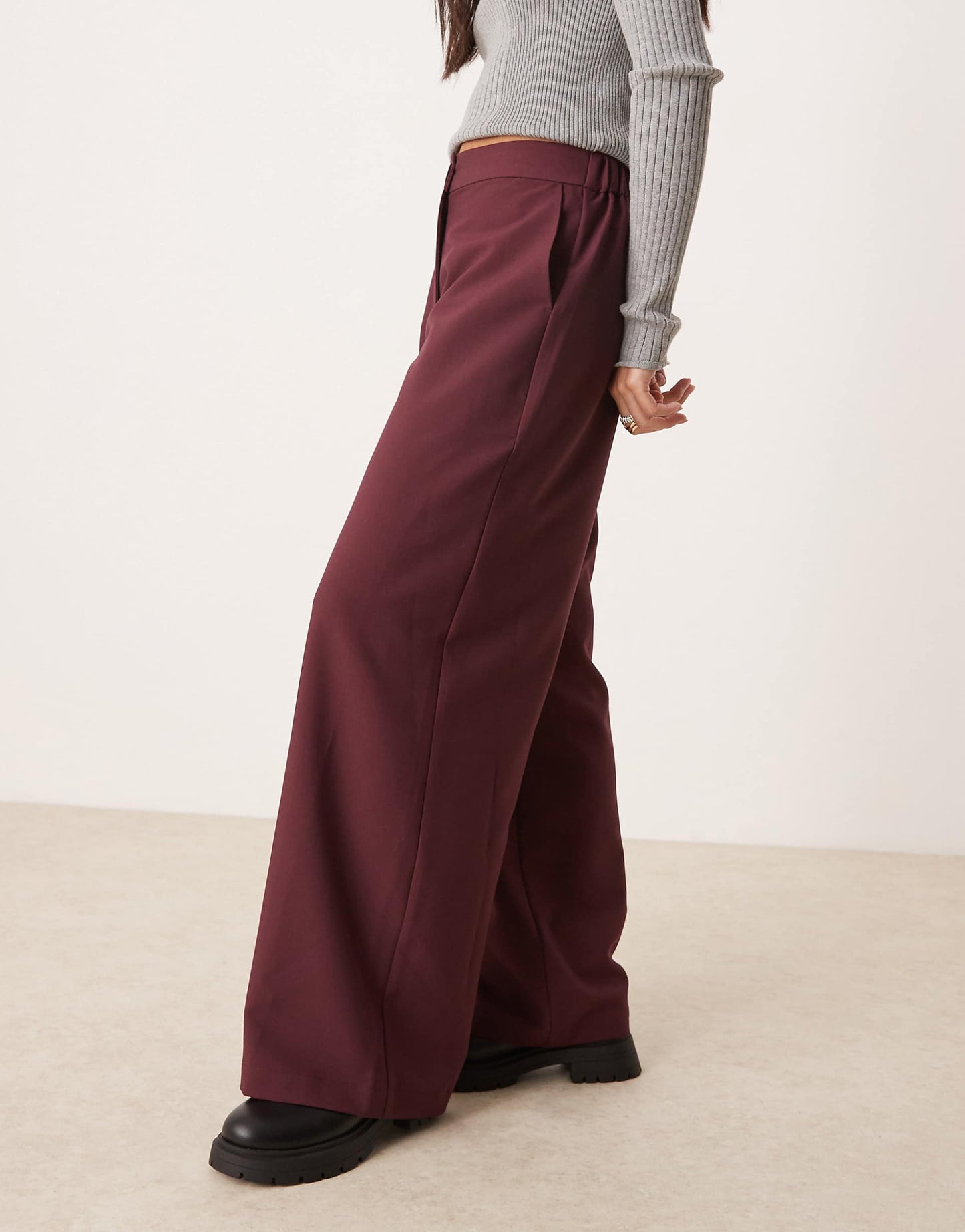 Petite Tailored Relaxed Straight Leg Trousers