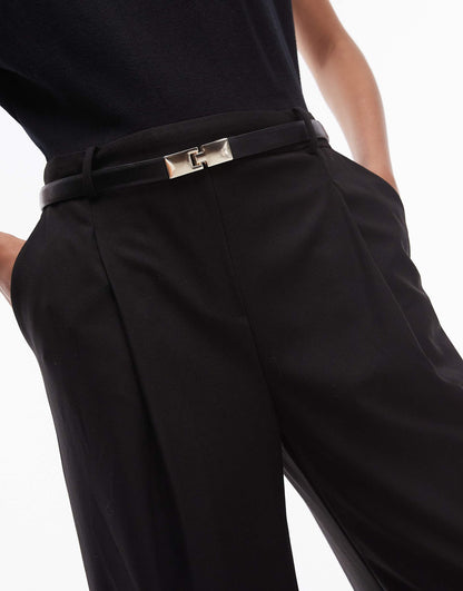 High Neck Belted Jumpsuit