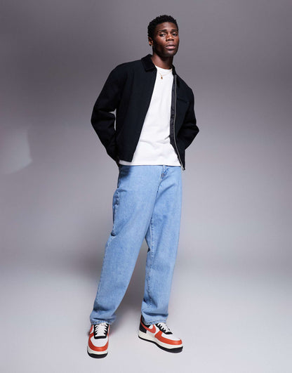 Oversized Washed Harrington Jacket