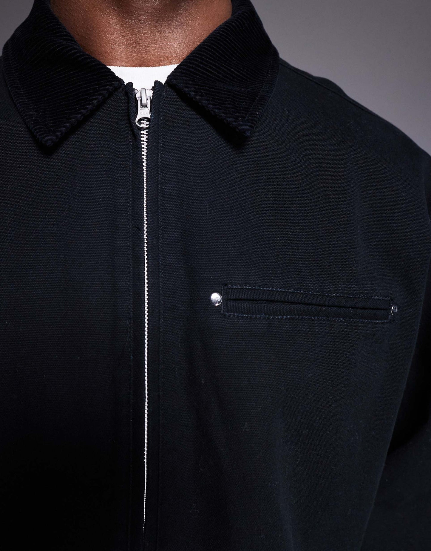 Oversized Washed Harrington Jacket