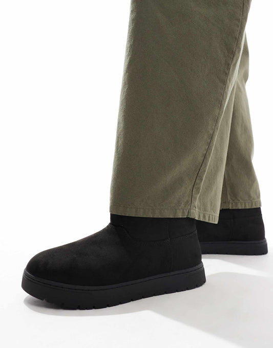 Fur Lined Faux Suede Boot
