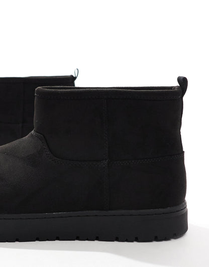 Fur Lined Faux Suede Boot