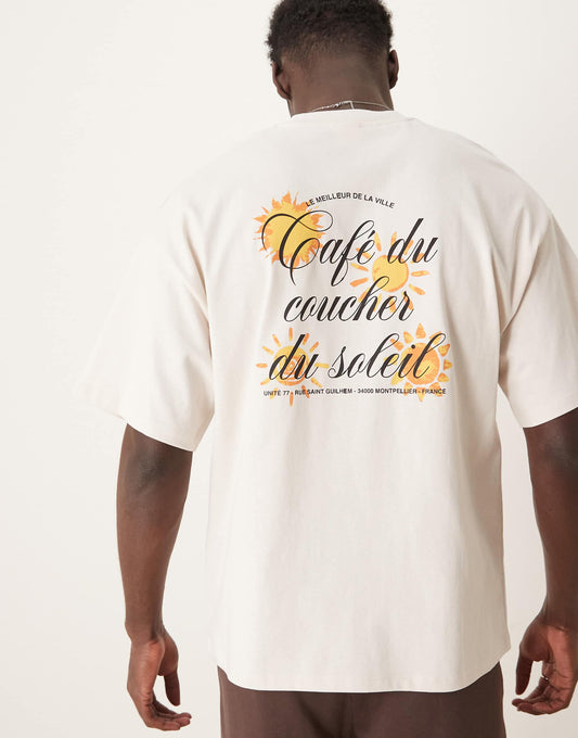 Homme Oversized T-Shirt With Sun Backprint