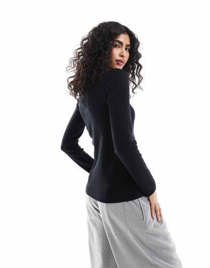 Crew Neck Longline Cardigan