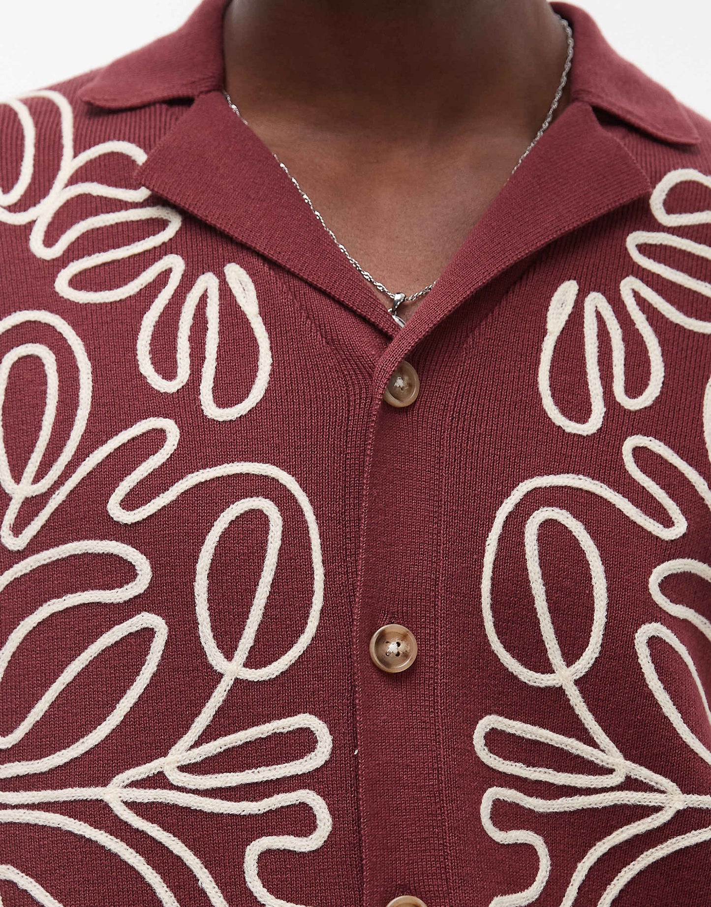 Relaxed Heavy Embroidered Floral Shirt