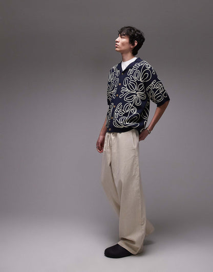 Relaxed Heavy Embroidered Floral Shirt