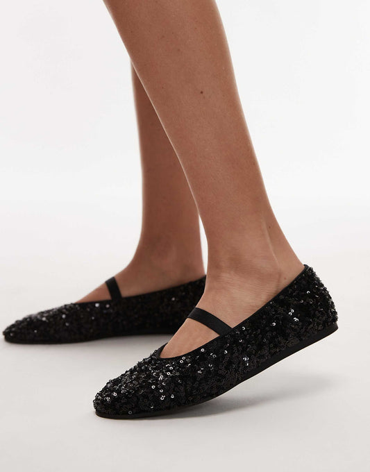 Sequin Ballerina Pumps