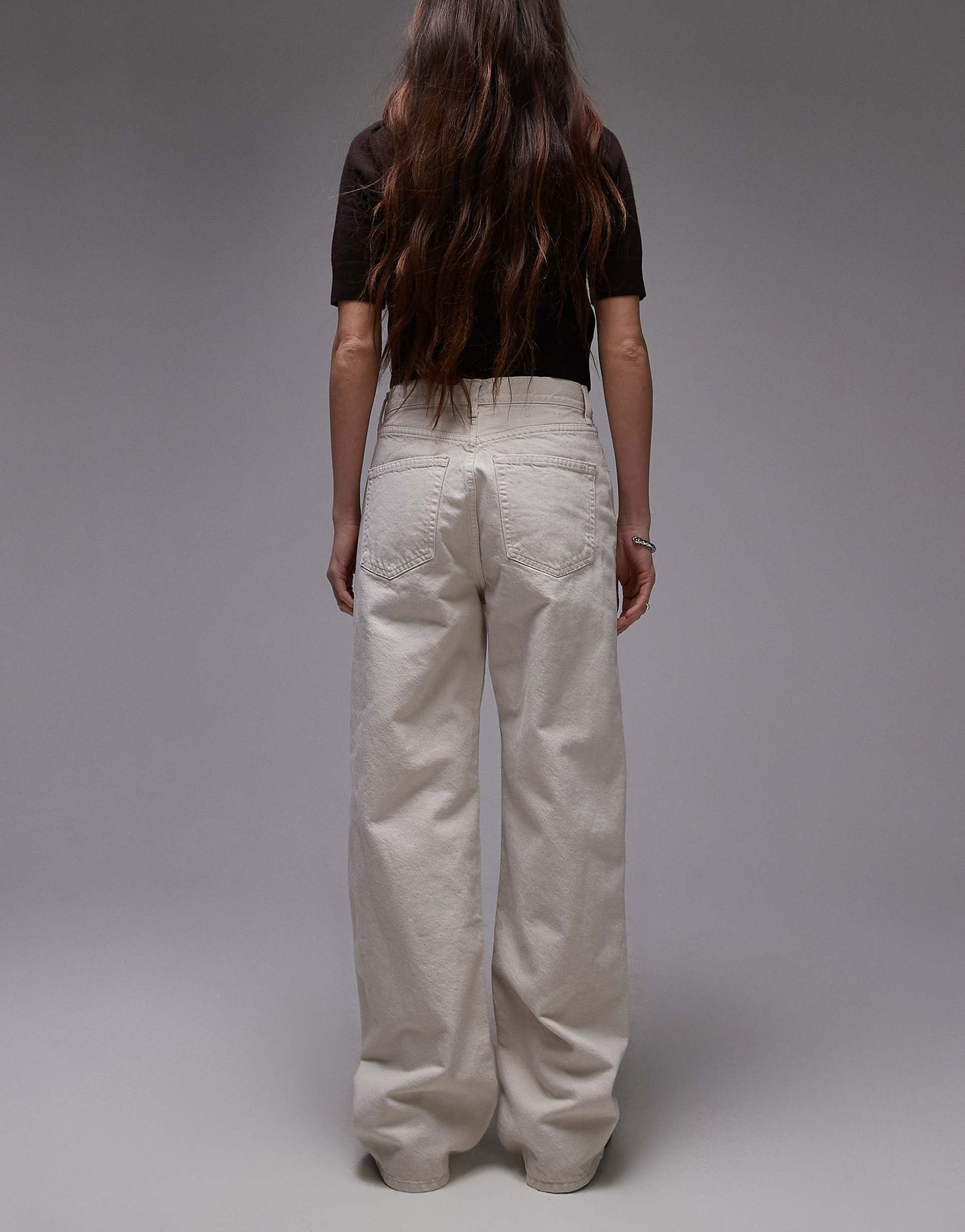 Coral High Waist Relaxed Leg Jeans