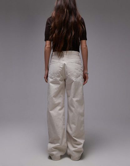 Coral High Waist Relaxed Leg Jeans