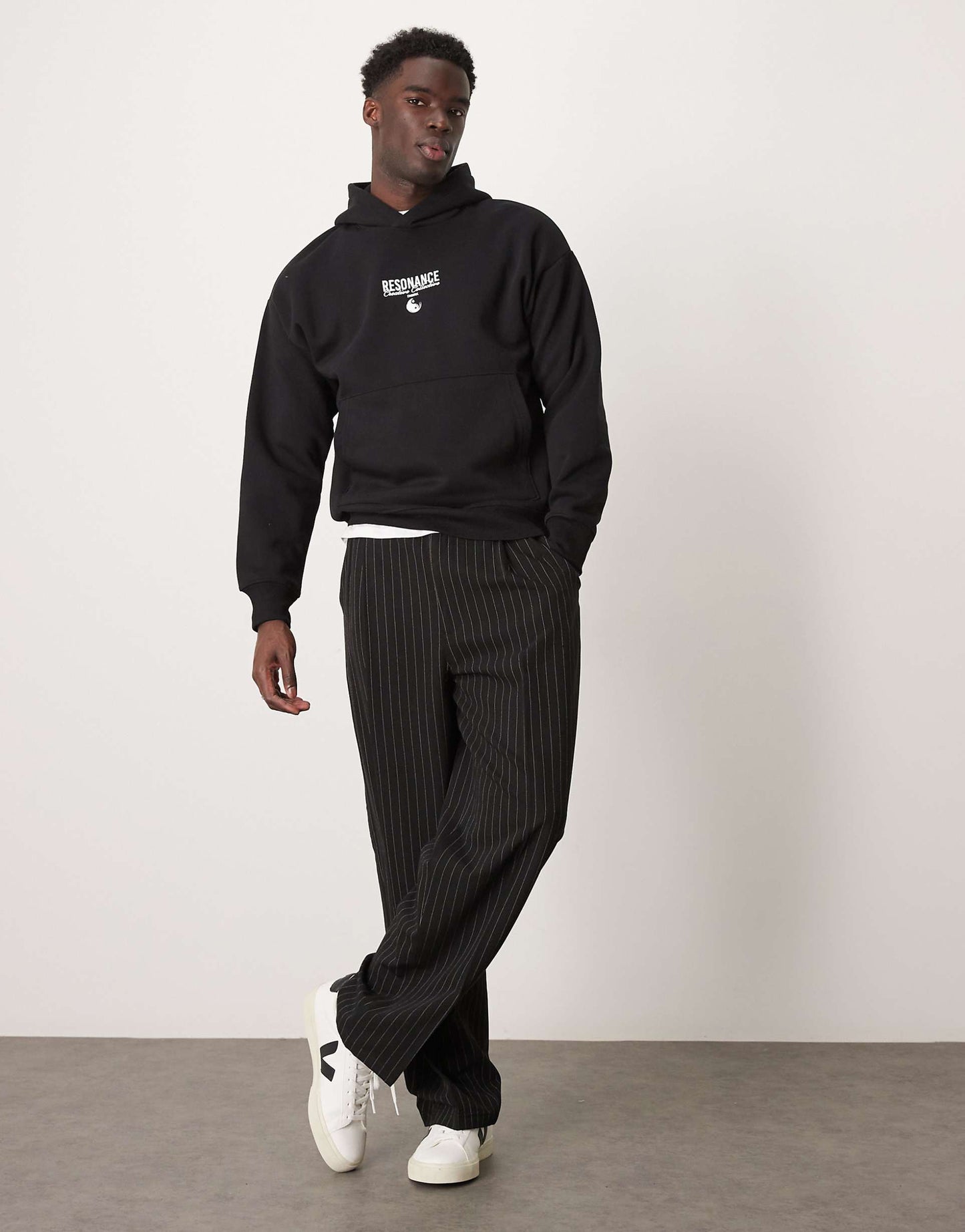 Oversized Hoodie With Text Backprint