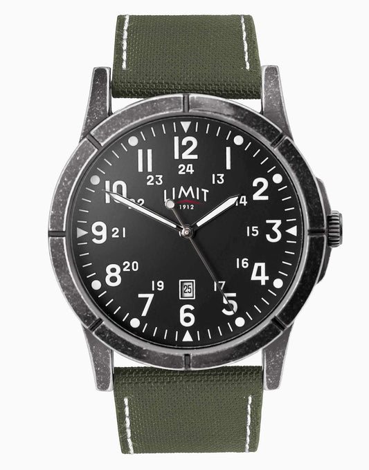 Pilot 45Mm Mens Round Black Analogue Watch