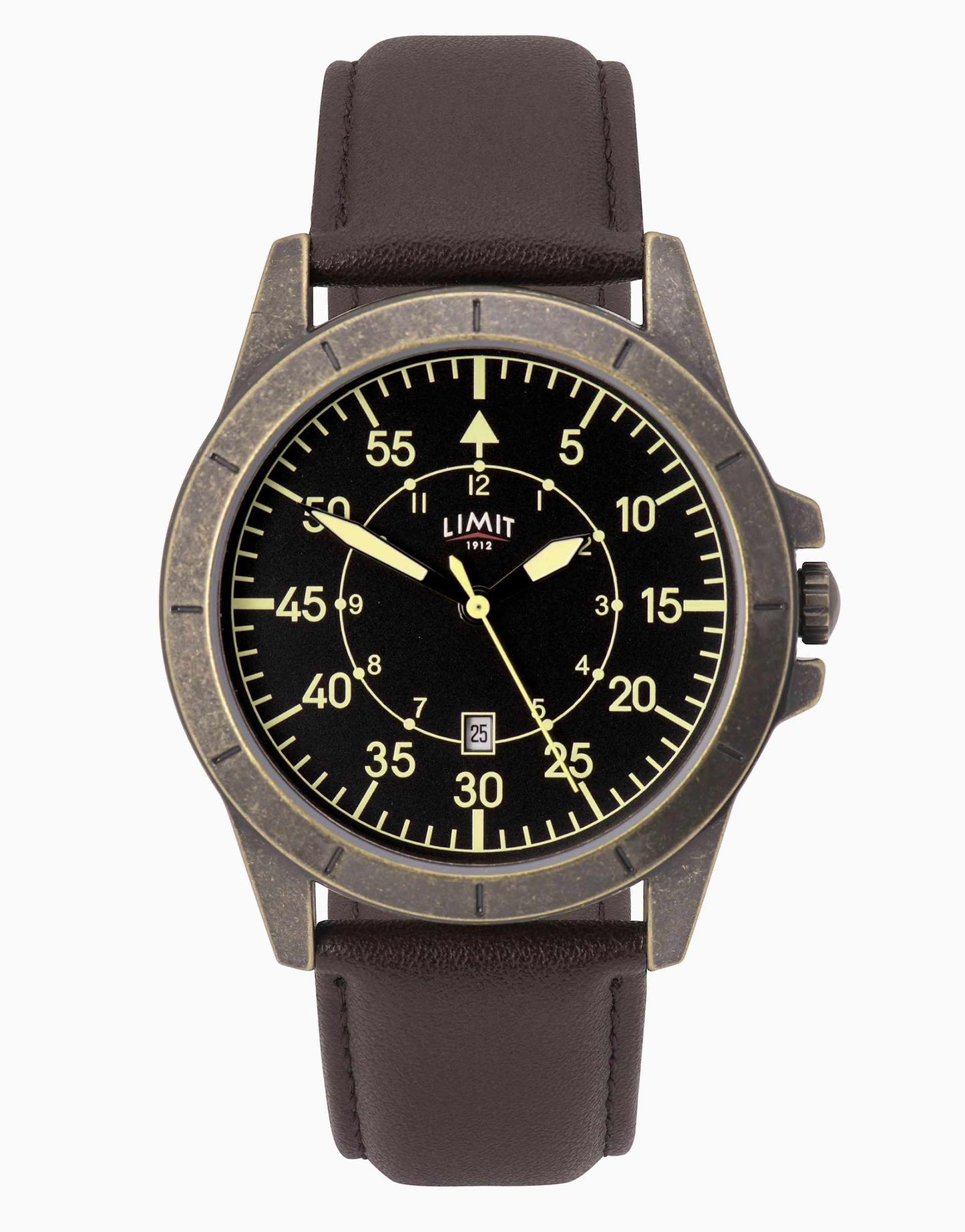 Pilot 46Mm Mens Round Black Analogue Watch