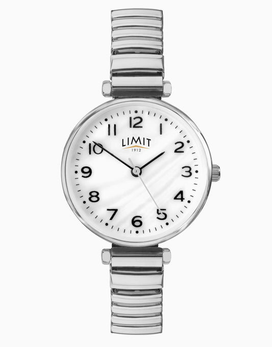Classic 30Mm Womens Round Silver Analogue Watch