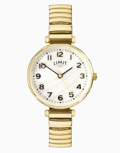 Classic 30Mm Womens Round Gold Analogue Watch
