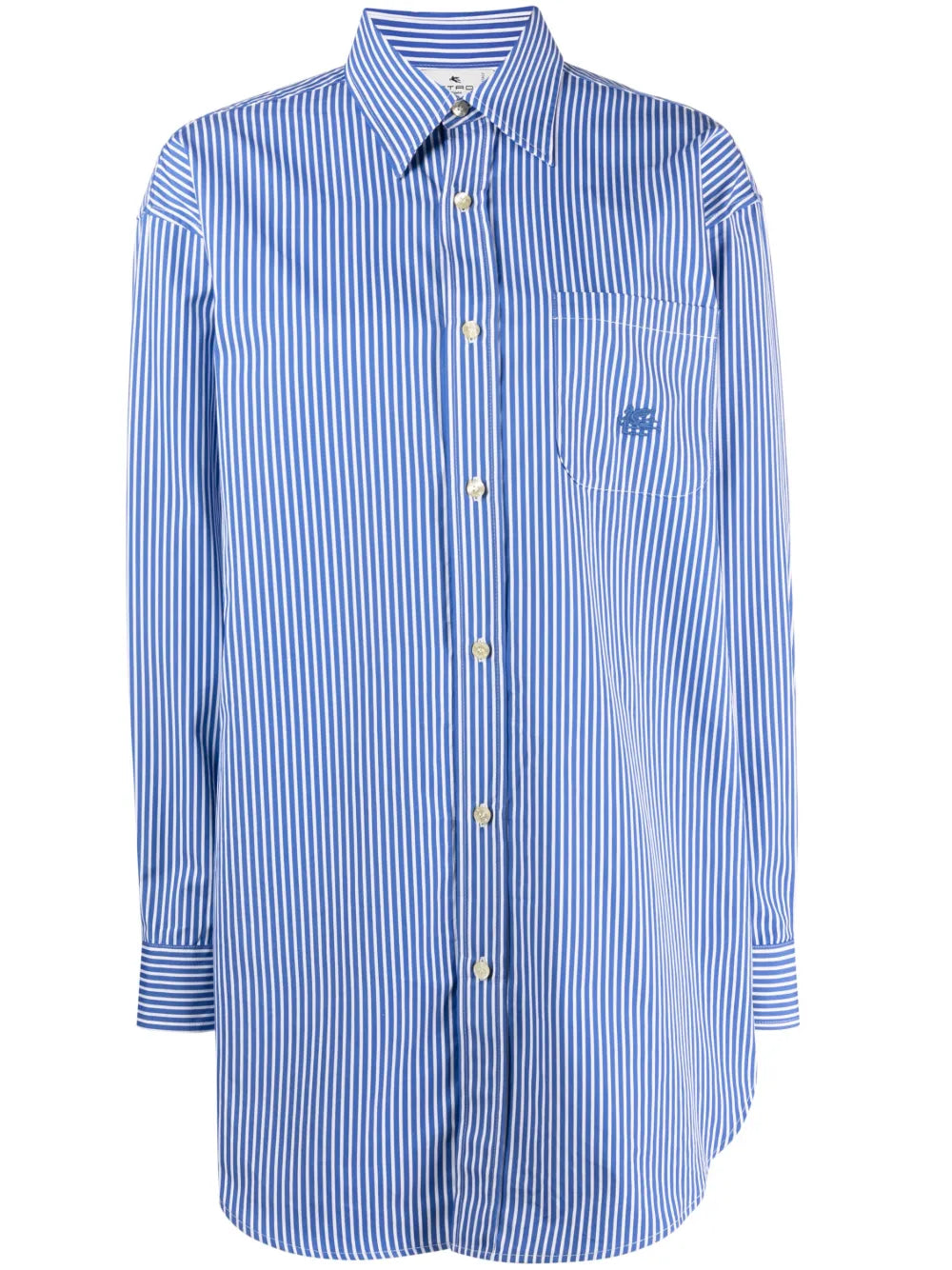 Striped Logo-Embroidered Cotton Shirt