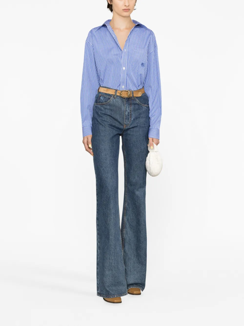 Striped Logo-Embroidered Cotton Shirt