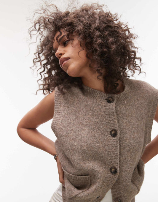 Knitted Crew Pocket Waistcoat
