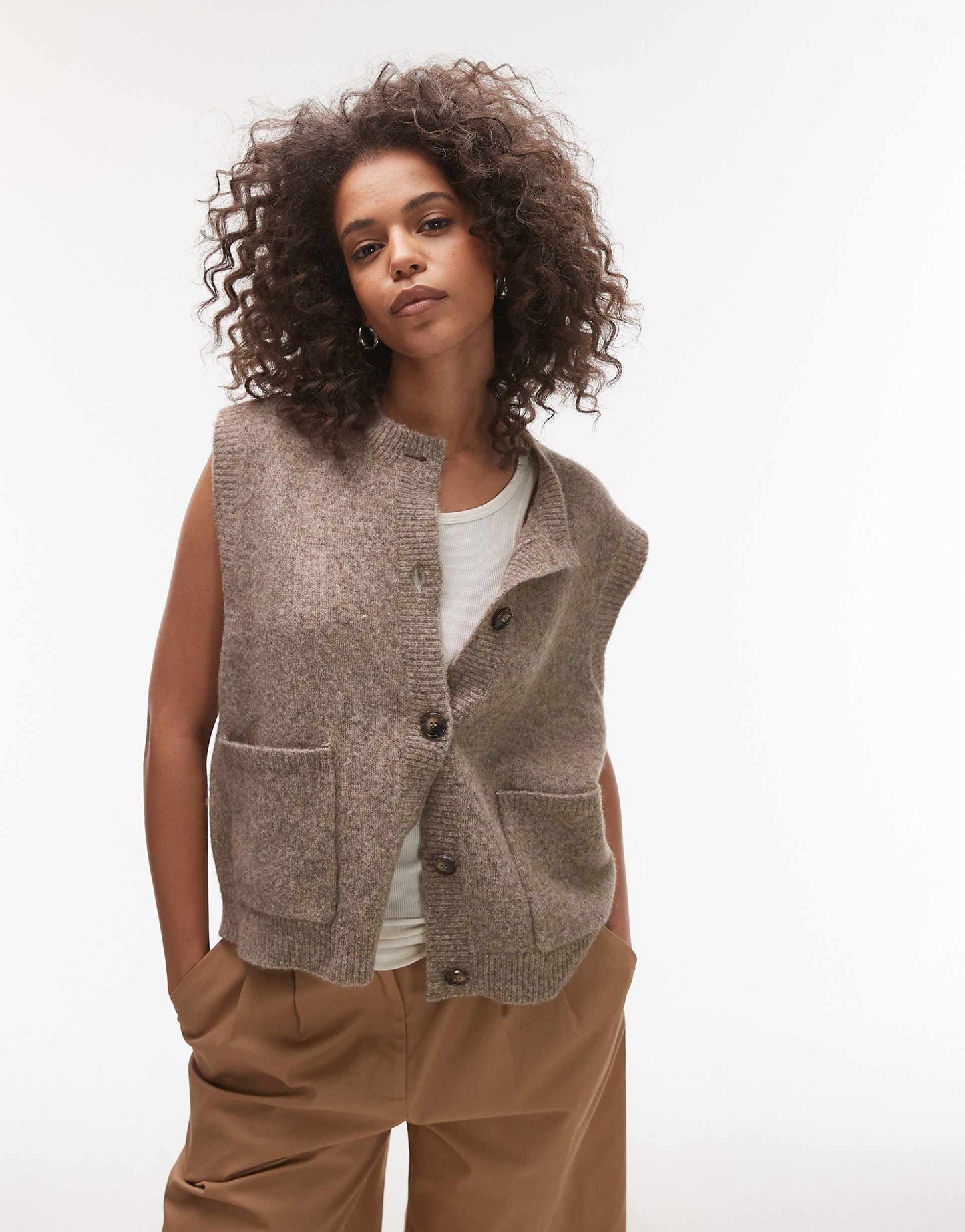 Knitted Crew Pocket Waistcoat
